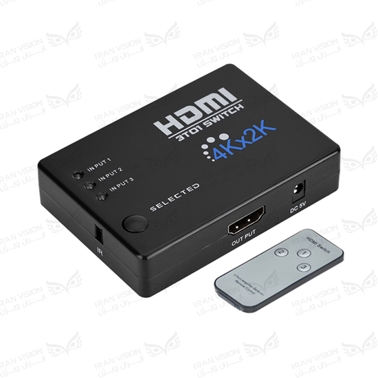 تصویر دیتا سوییچ HDMI 3 به 1 کنترل دار
