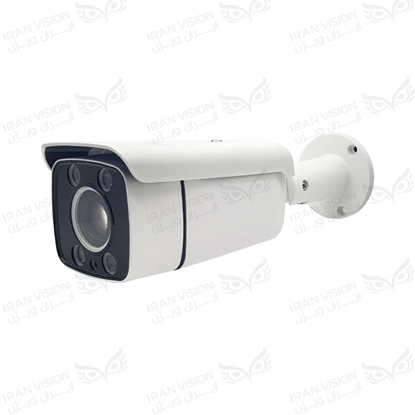 تصویر دوربین بالت بزرگ IP فلزی 8 مگاپیکسل POE با لنز موتورایز 2.8-12 میکروفون داخلی