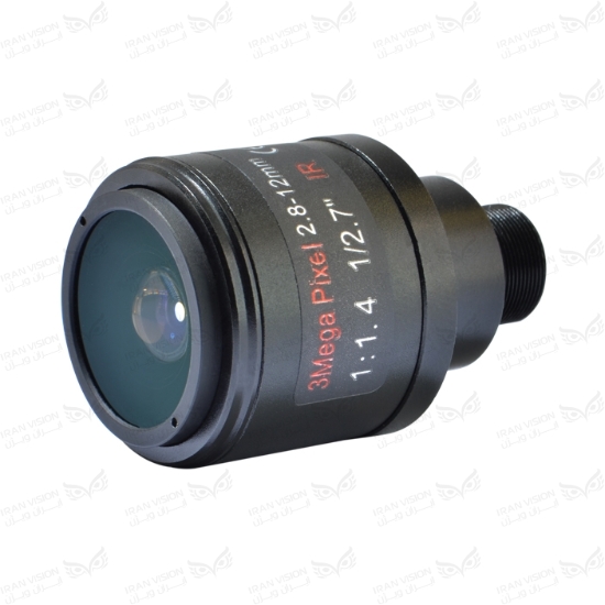 تصویر لنز 2.8-12mm وریفوکال 3MP فلزی (M12-استارلایت)