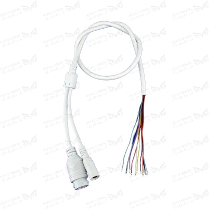 تصویر کابل دوربین 11 رشته سفید (IP+POE1.25)