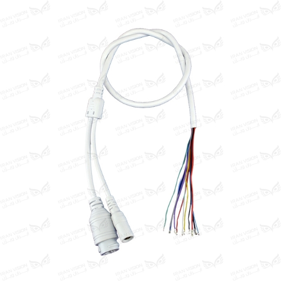 تصویر کابل دوربین 11 رشته سفید (IP+POE1.25)