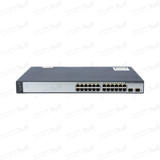 تصویر سوئیچ سیسکو 24 پورت مدل WS-C3750-24PS-S