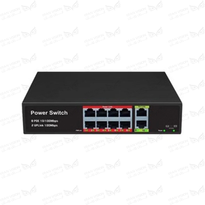 تصویر سوئیچ 8 پورت1000 فلزی  SW-1008-GL(POE x8)(UPx2)