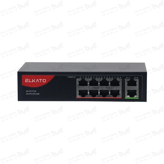 تصویر سوئیچ الکاتو 8 پورت100 فلزی EL-1SBL082BP(POE x8)(UPx2)
