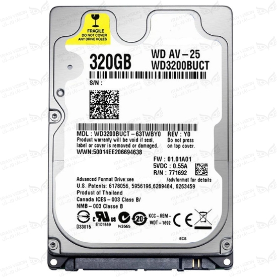 تصویر هارد اینترنال2.5اینچ وسترن  320G WD3200BUCT