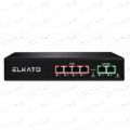 تصویر سوئیچ الکاتو 6 پورت100 فلزی رک مونتEL-1SB0420BP-65W(POE x4)(UPx2)